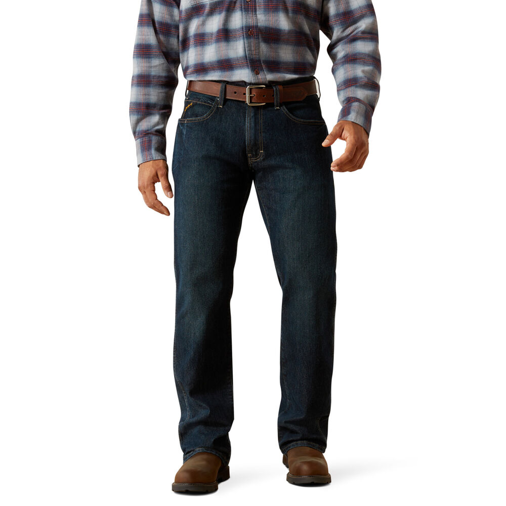 image of Men's Rebar M5 Straight DuraStretch Edge Stackable Straight Leg Jean, Blackstone