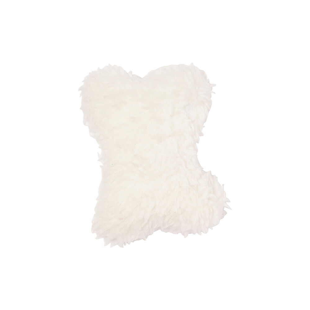 image of Plush Bone Squeaky Dog Toy, 4 in 