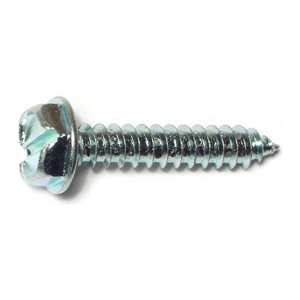 image of 10 X 1 Slotted Hex Washer sheet Metal Screw 10184