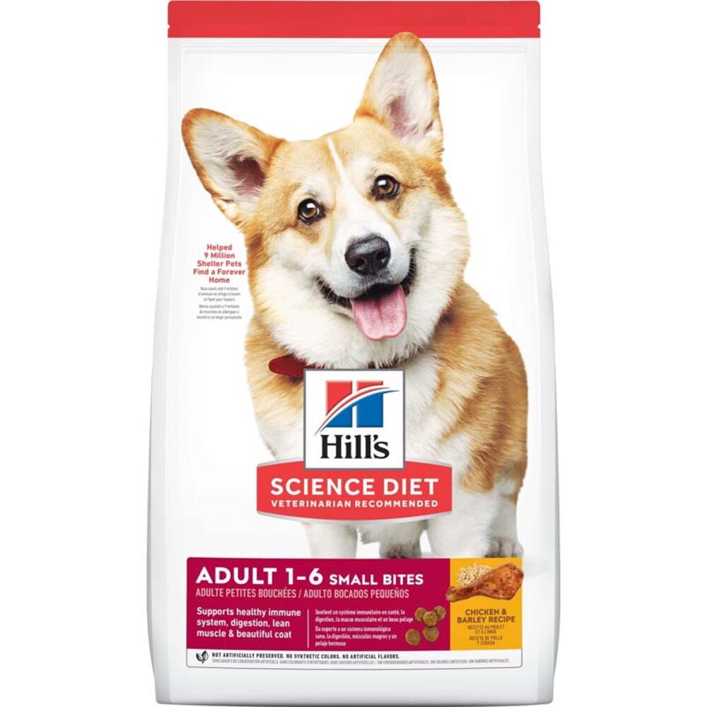 image of Dry Adult Dog Food- Small Bites, Chicken and Barley, 5 lb