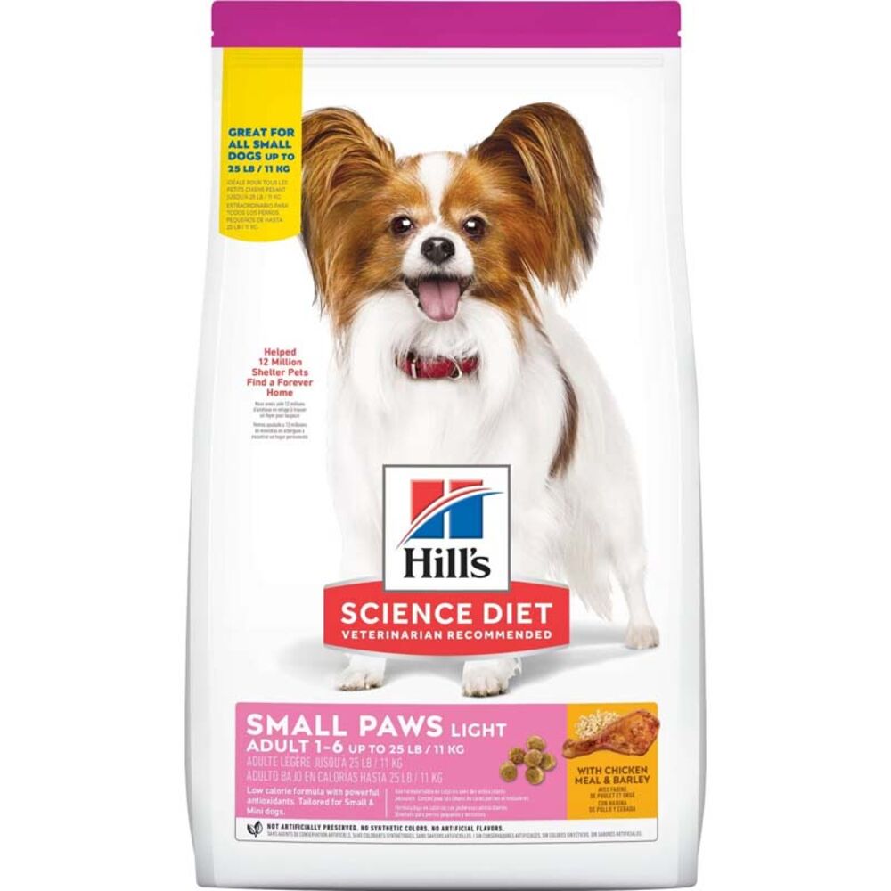 image of Dry Adult Dog Food- Light, Small and Toy Breed, Chicken and Barley, 15.5 lb