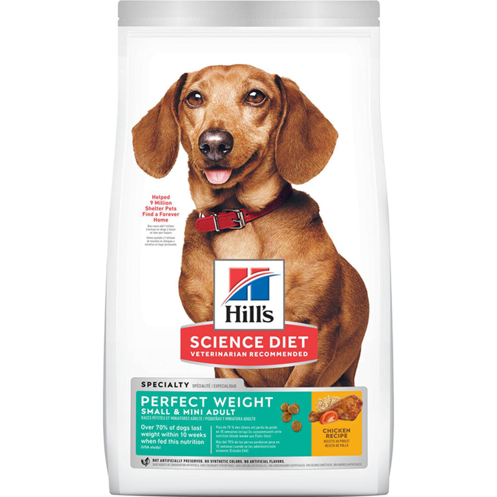 image of Dry Adult Dog Food- Perfect Weight, Small and Toy Breed, Chicken, 15 lb