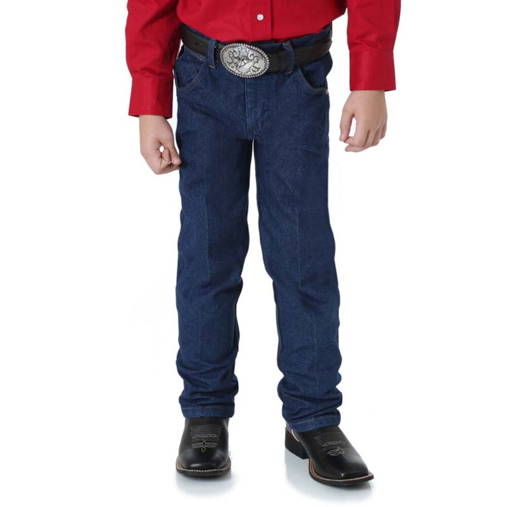 image of Little Boy's High Rise Cowboy Cut Original Fit Jean, Prewashed Indigo
