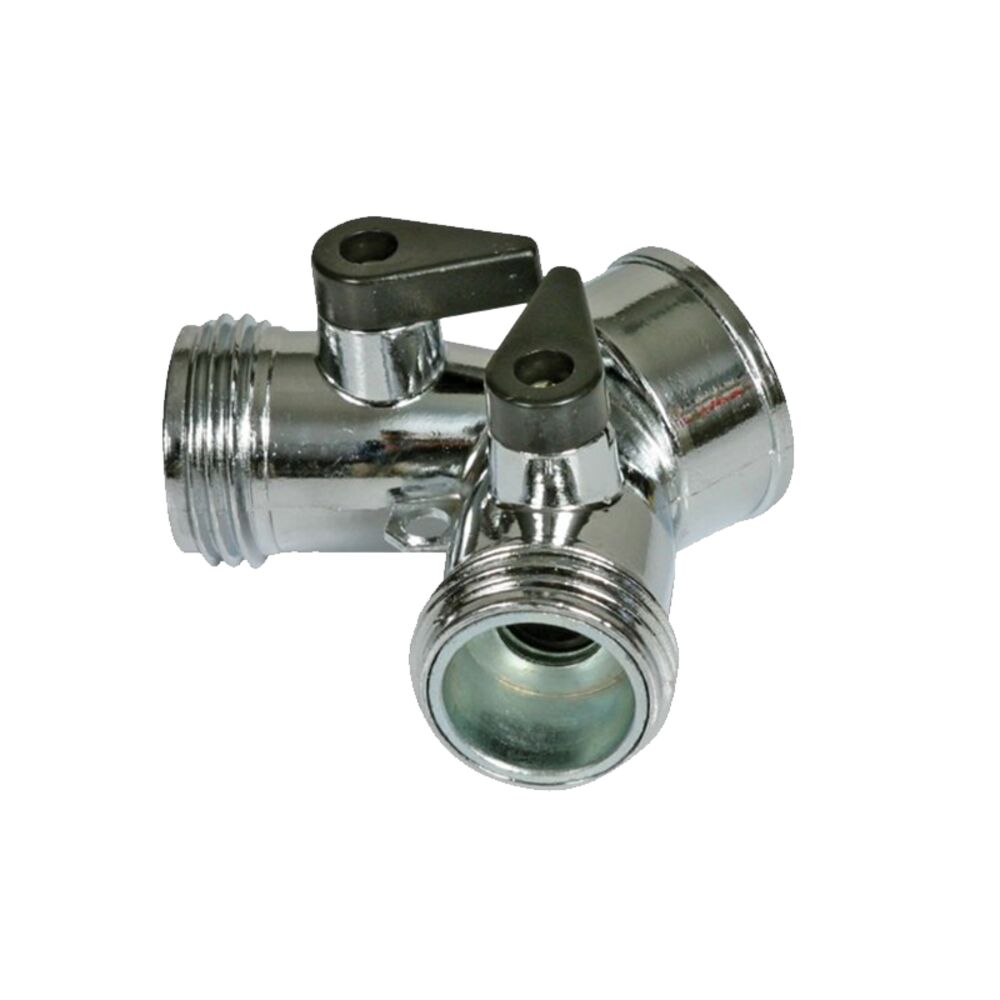 image of Metal Garden Hose Y Valve