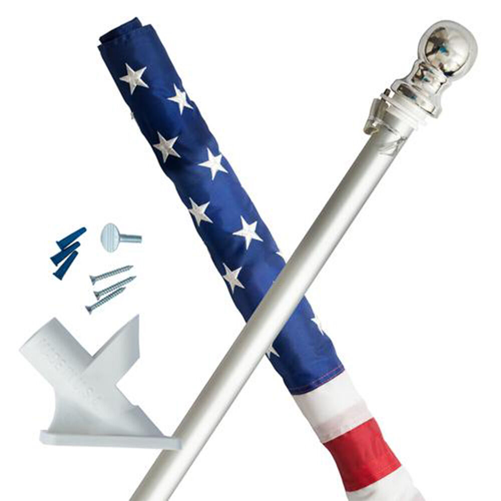 image of 5 ft Aluminum Spinning Flag Pole Kit