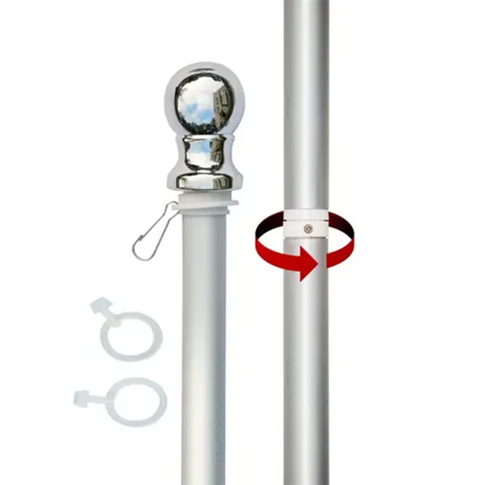 image of 5 ft Aluminum Spinning Flag Pole
