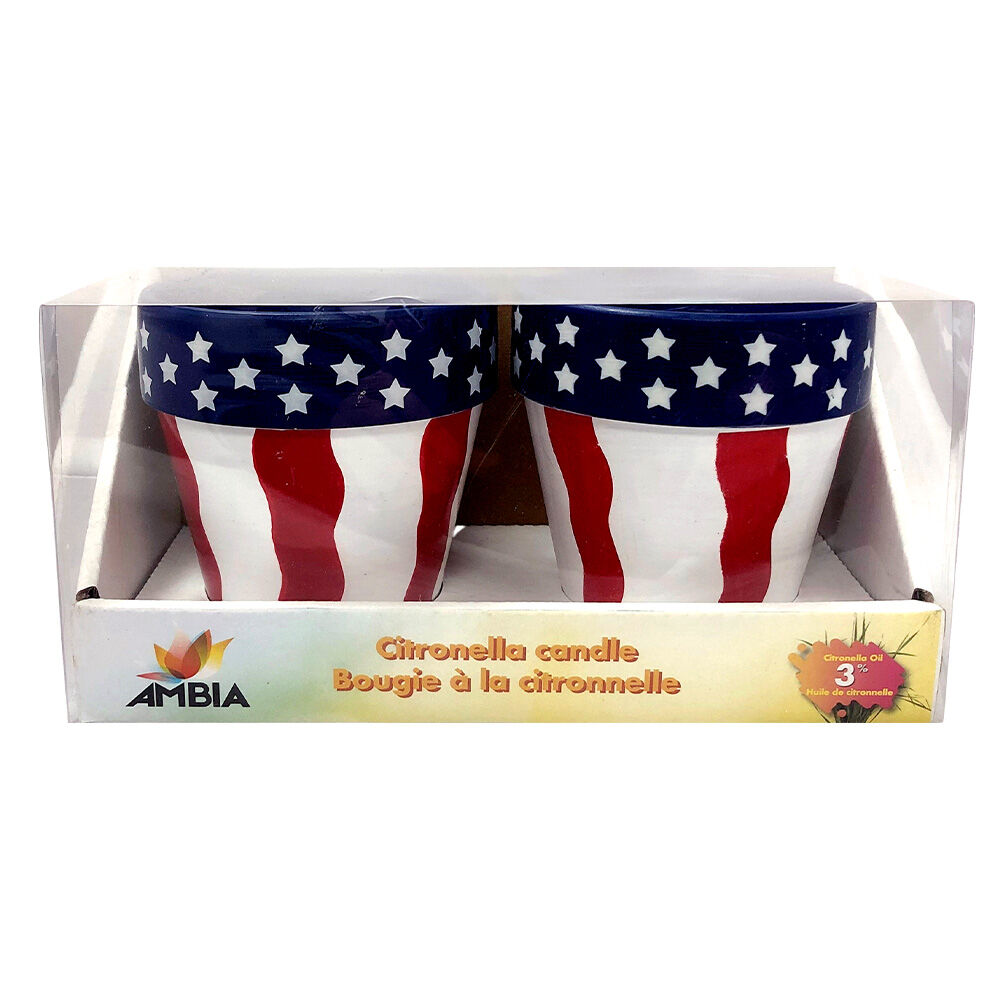 image of USA Terracotta Citronella Candles, 2 pk