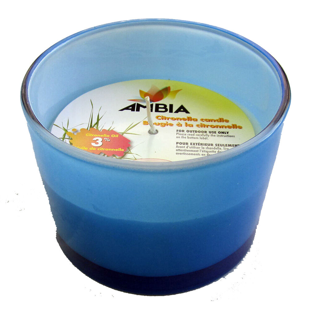 image of Assorted Colored Glass Citronella Candle (Color May Vary)