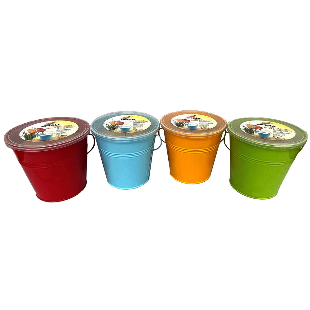 image of Assorted Colored Citronella Candle Bucket (Color May Vary)
