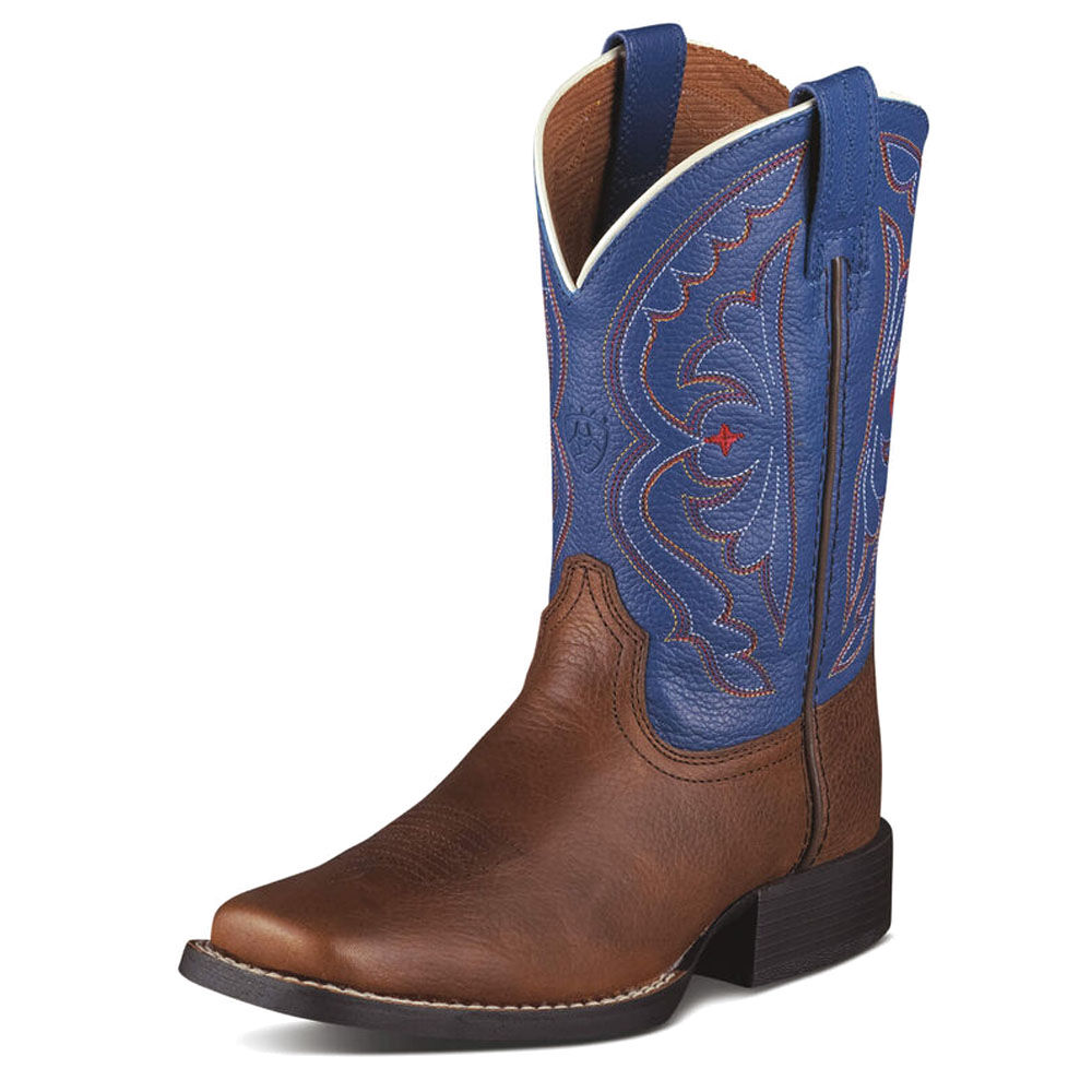 image of Kid's Youth Quickdraw Western Boot - Brown Oiled Rowdy