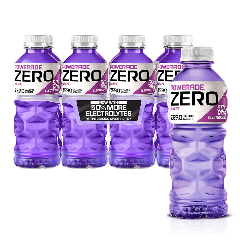 image of Sports Drink, Zero, Grape, 20 oz, 8 pk