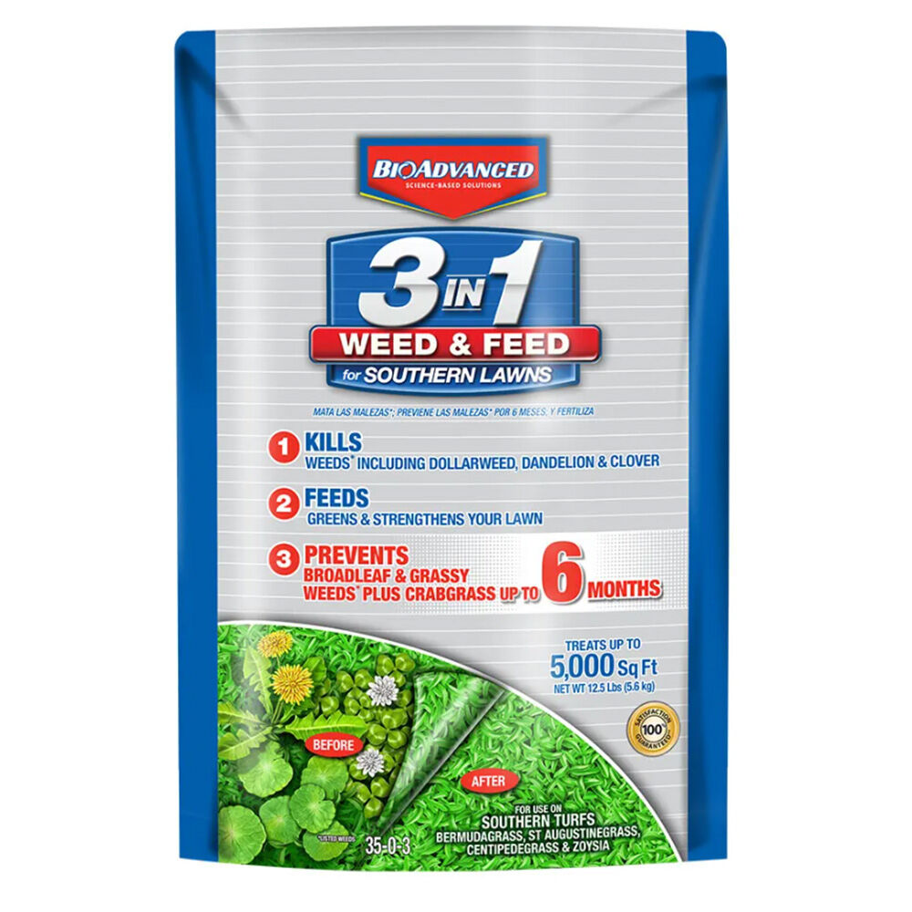 image of 3-In-1 Weed And Feed For Southern Lawns