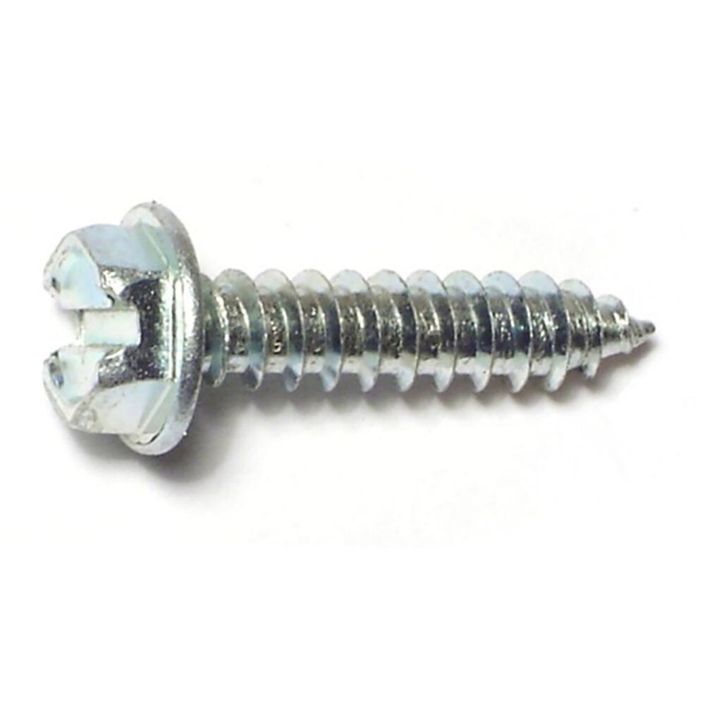 image of 8 x 3/4 Slotted Hex Washer Sheet Metal Screws - 21225