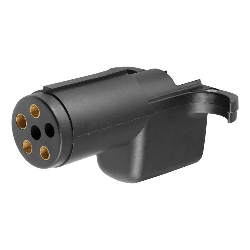 image of 6-Way Round Vehicle to 4-Way Flat Trailer Electrical Adapter