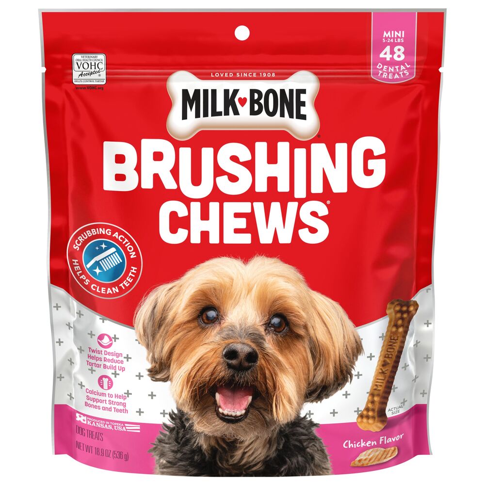 image of Mini Brushing Chews Dental Treats 18.9 oz