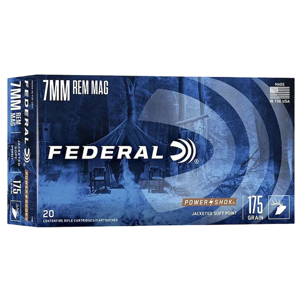 image of Power-Shok 7mm Remington Magnum 175 Grain Rifle Ammunition, 20 rds