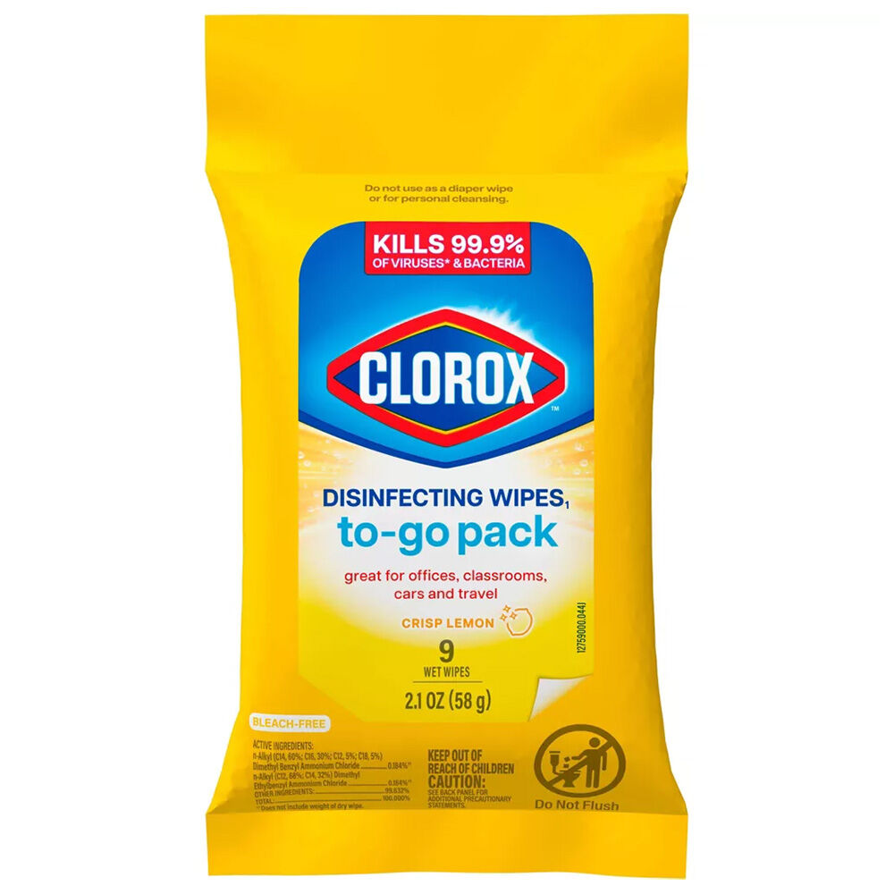 image of To Go Disinfecting Wipes, Citrus, 9 pk