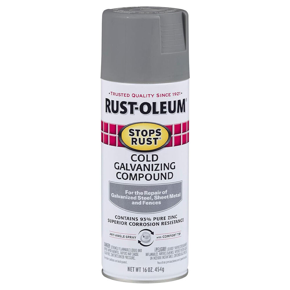 image of Stops Rust Galvanizing Spray Paint, 16 oz, Gray