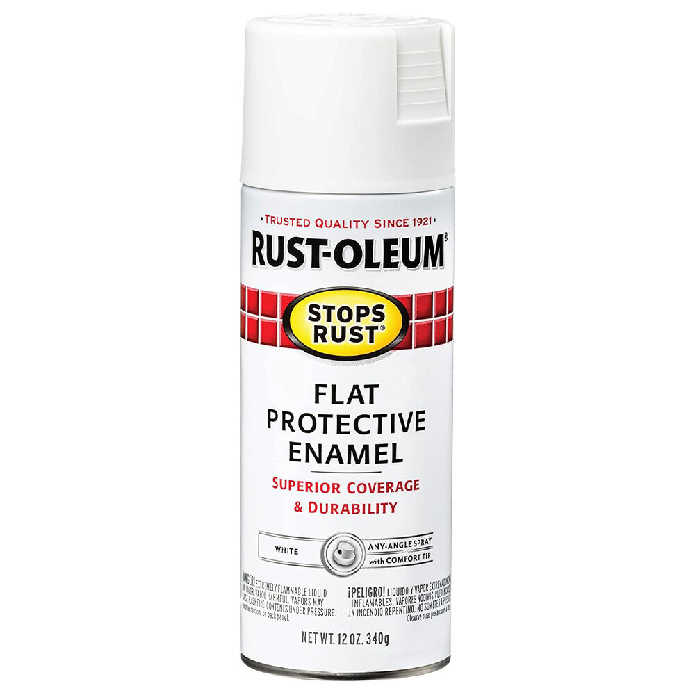 image of Stops Rust Flat Protective Enamel Spray Paint, 12 oz