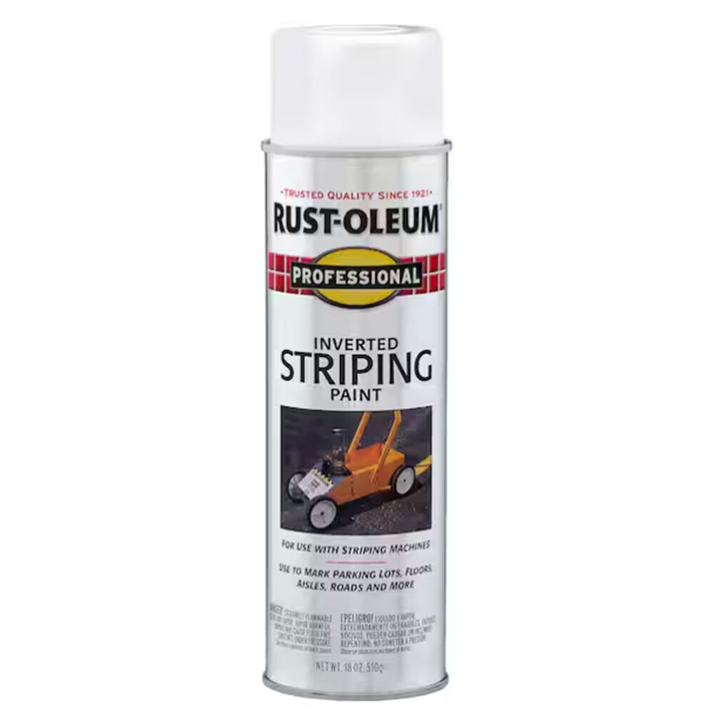 image of Inverted Striping Spray Paint, 18 oz, Flat White
