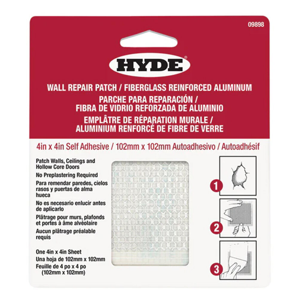 image of 4 in x 4 in Aluminum Wall Repair Patch