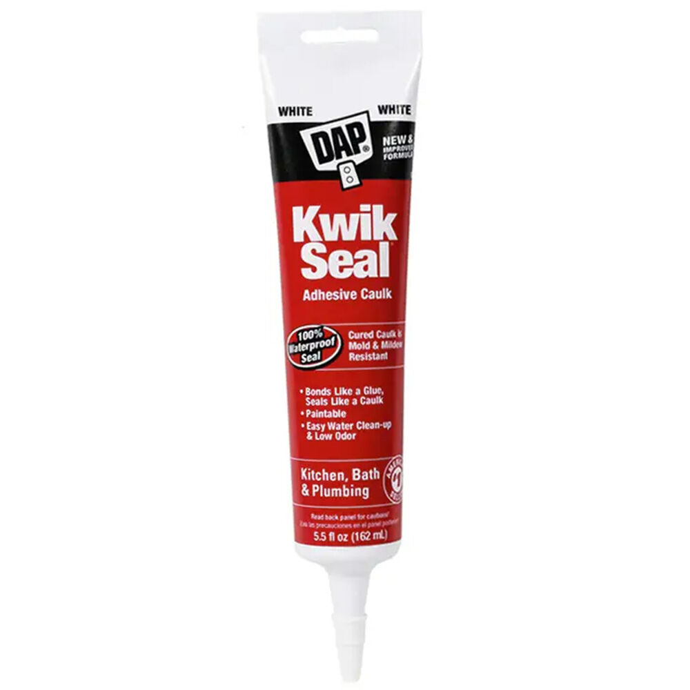 image of Kwik Seal White Adhesive Caulk, 5.5 oz
