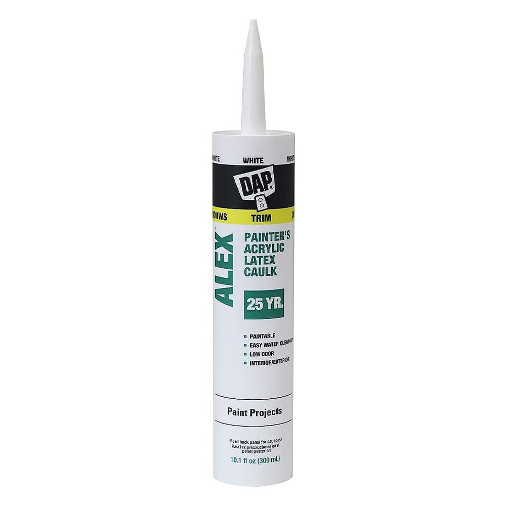 image of Alex Painter's White Acrylic Latex Caulk, 10.1 fl oz
