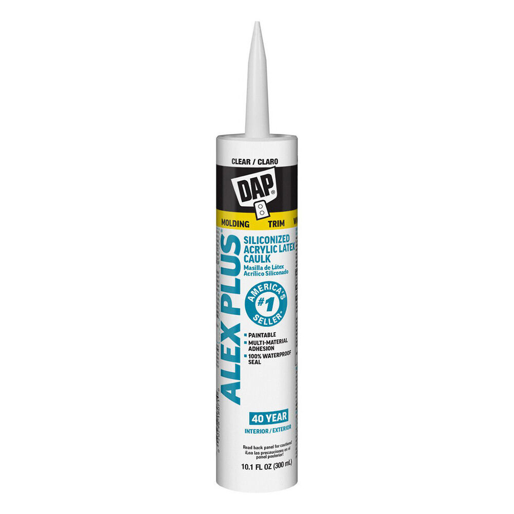 image of Alex Plus Clear Acrylic Latex Caulk, 10.1 fl oz