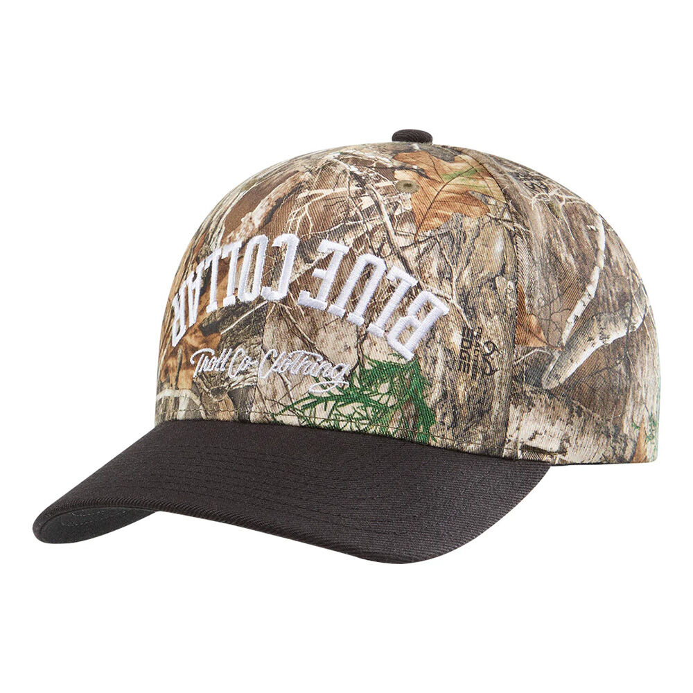 image of BC Bottoms Up Realtree Curved Brim Trucker Hat, Black