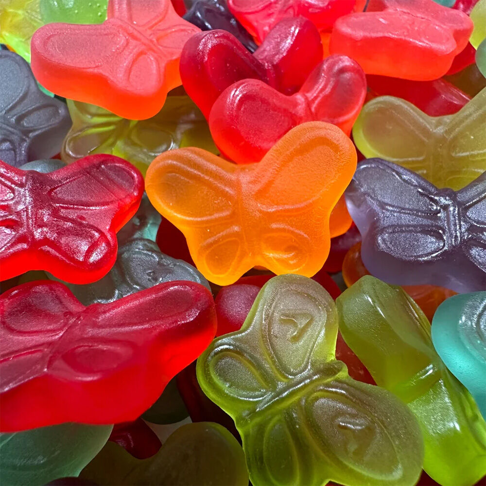 image of Gummi Butterflies Candy Tub, 16 oz
