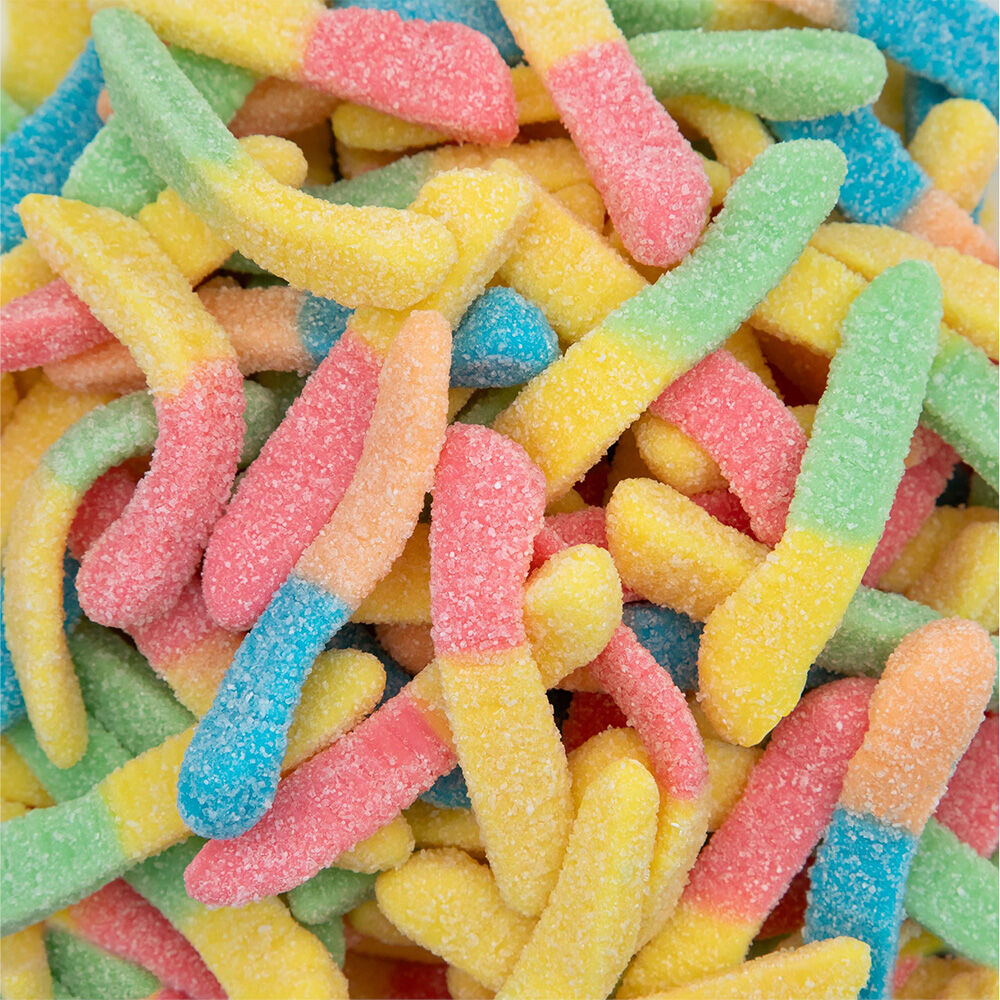 image of Gummi Neon Worms Candy Tub, 15 oz