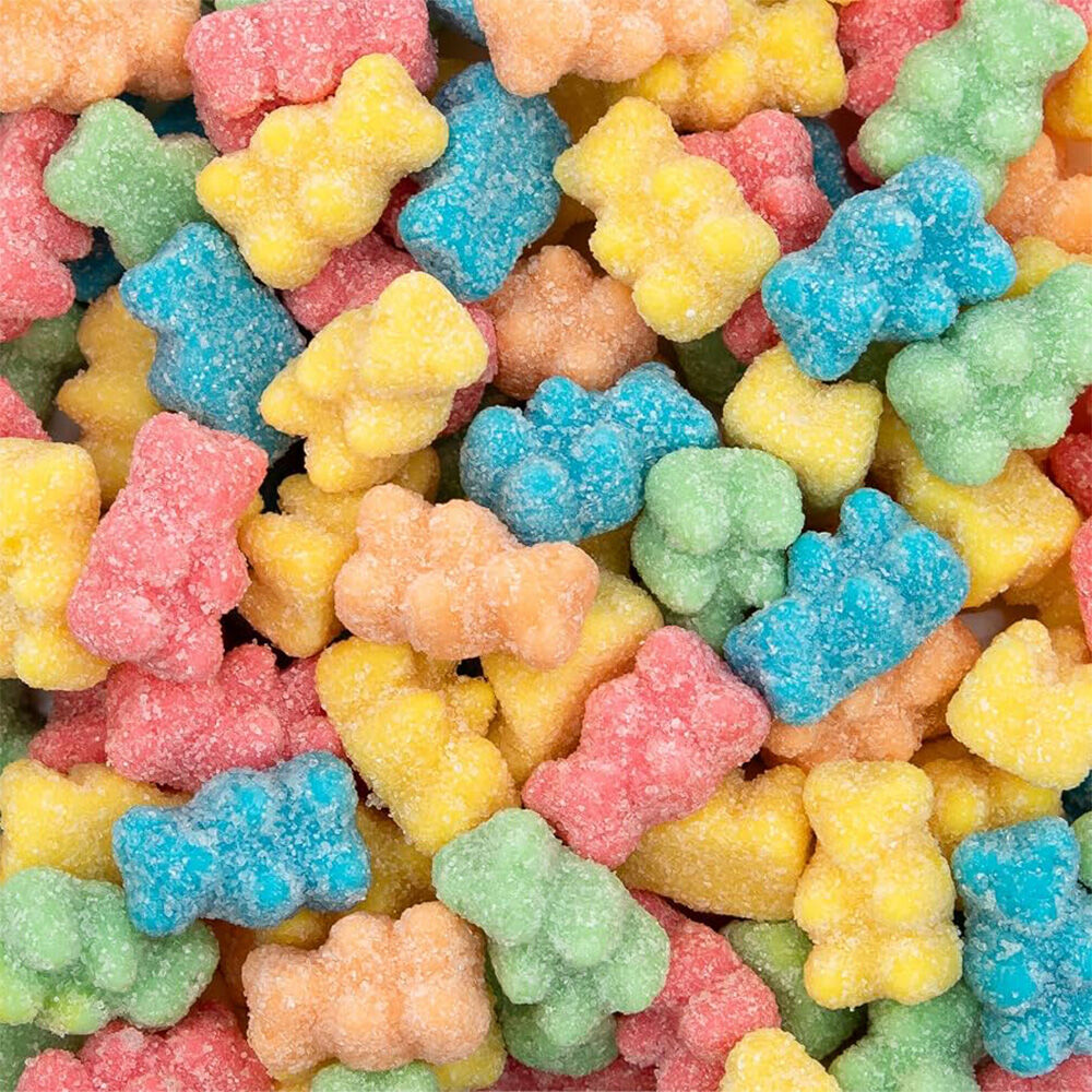 image of Assorted Sour Gummi Bears Candy Tub, 16 oz