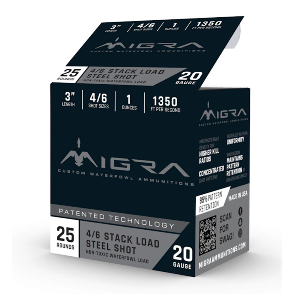 image of 20 Ga 3 in #4/6 Steel Shot, 25 Rounds