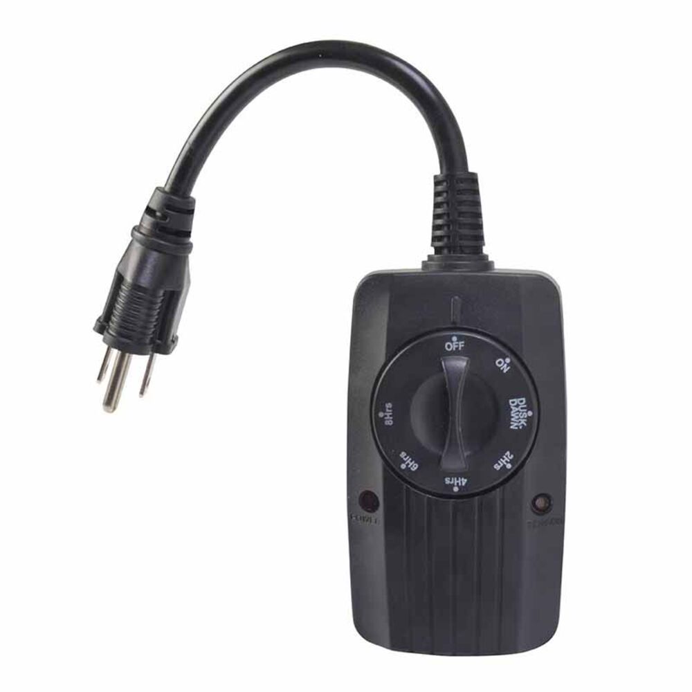 image of 8.3A 24-hour Outdoor Plug-In Wireless Remote Timer with Photocell Light Sensor