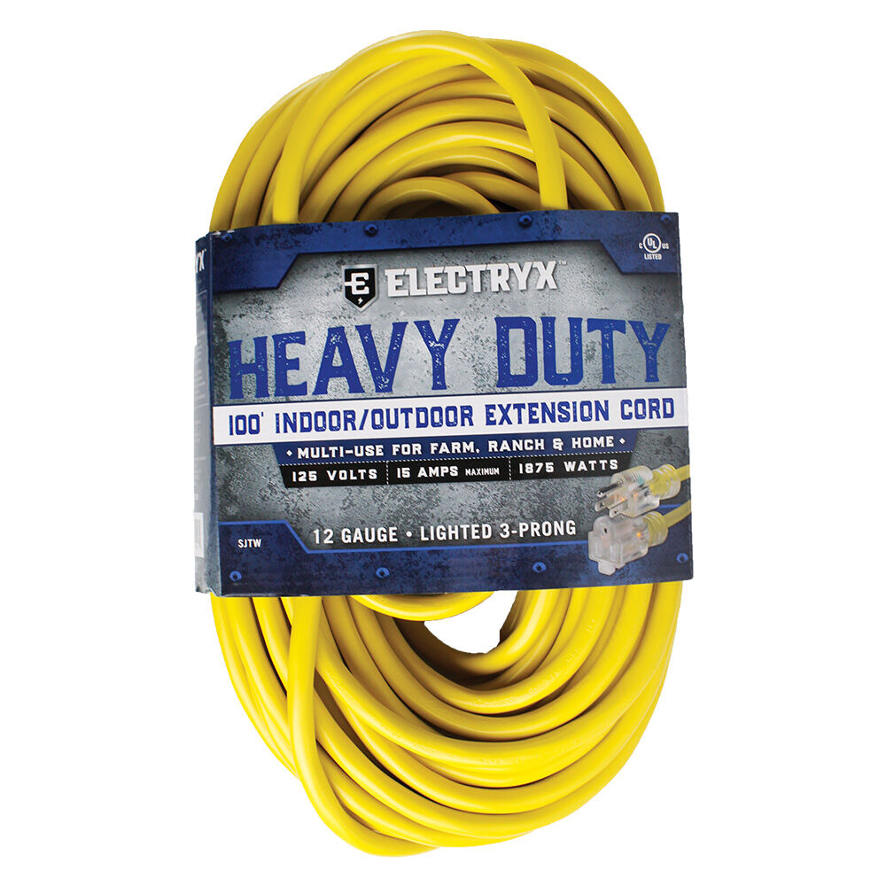 image of 100 ft Heavy Duty Indoor/Outdoor Extension Cord