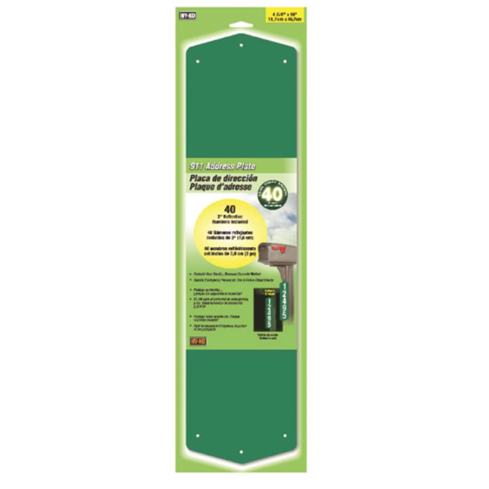 image of Green Aluminum Rectangle Address Kit