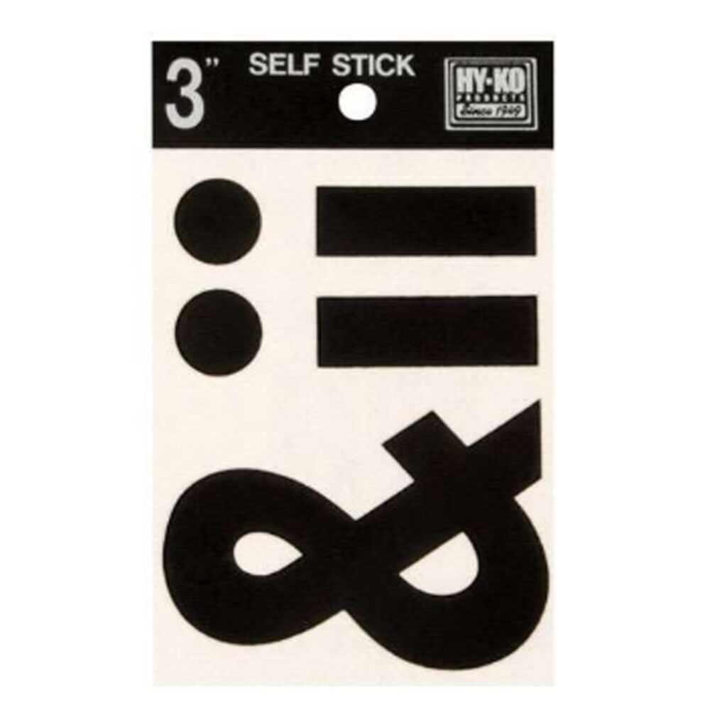image of Black Vinyl Special Character Symbols Self-Adhesive 1 pc.