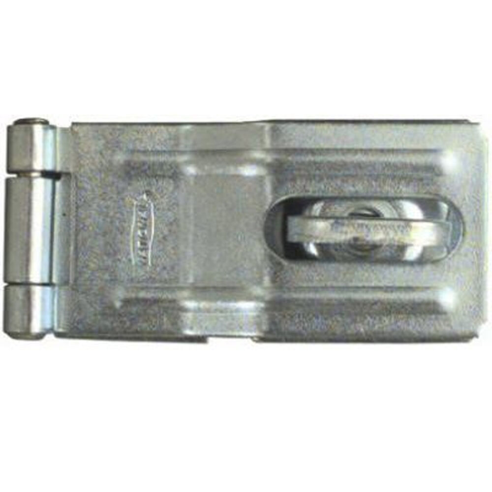 image of N102-855 Swivel Staple Safety Hasp 3-1/4 Inch Zinc Plated Steel