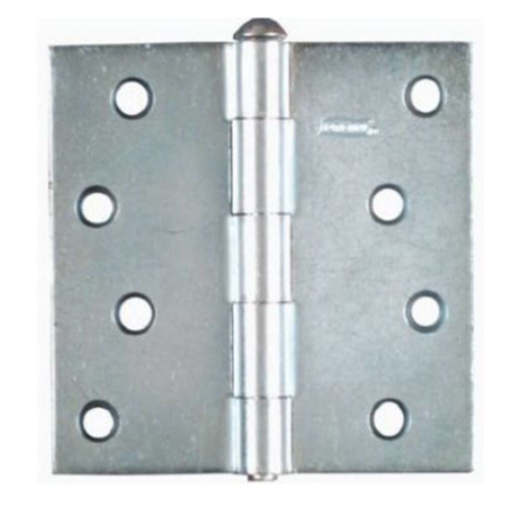 image of N195-677 Removable Pin Broad Hinge 4 Inch Zinc Plated Steel 2 Pack