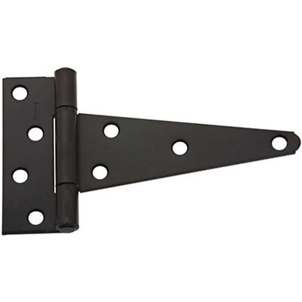 image of N129-155 Heavy Duty T-Hinges 6 Inch Black 2 Pack