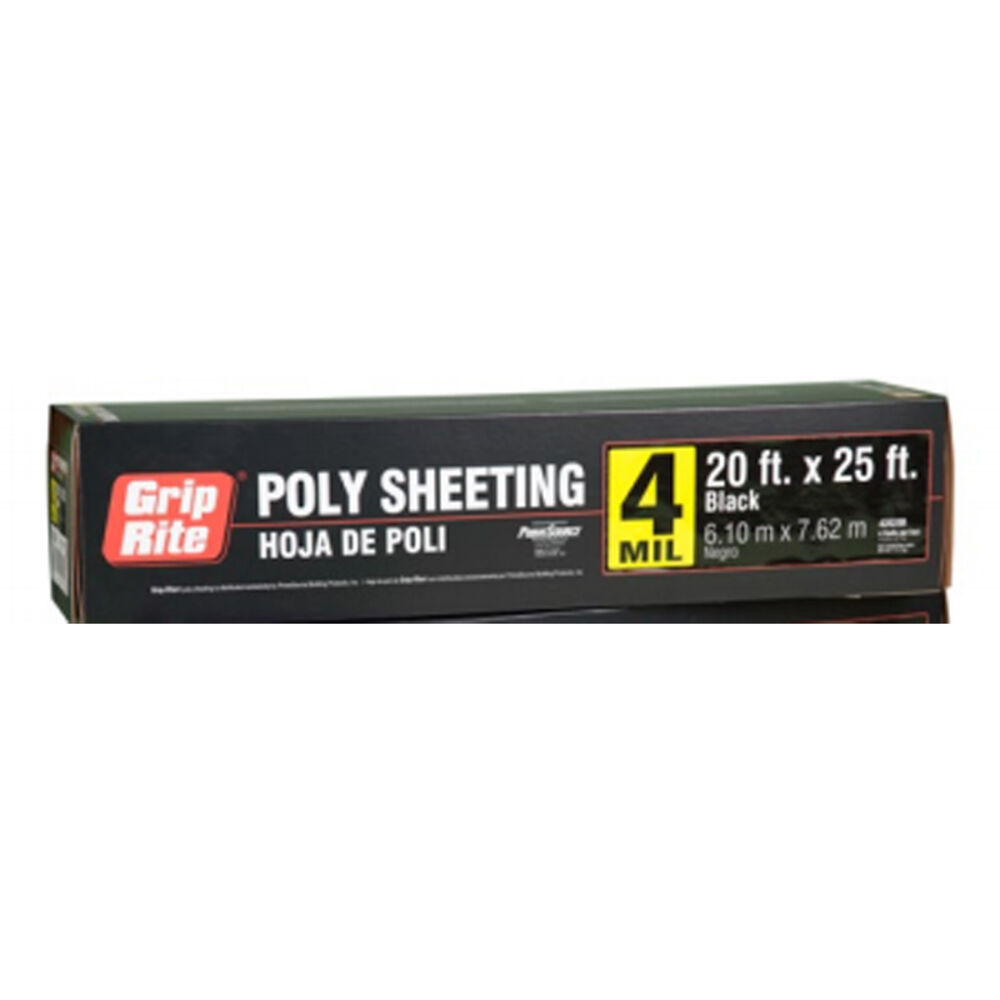 image of Poly 4 Mil, Black, 3FT X 50FT