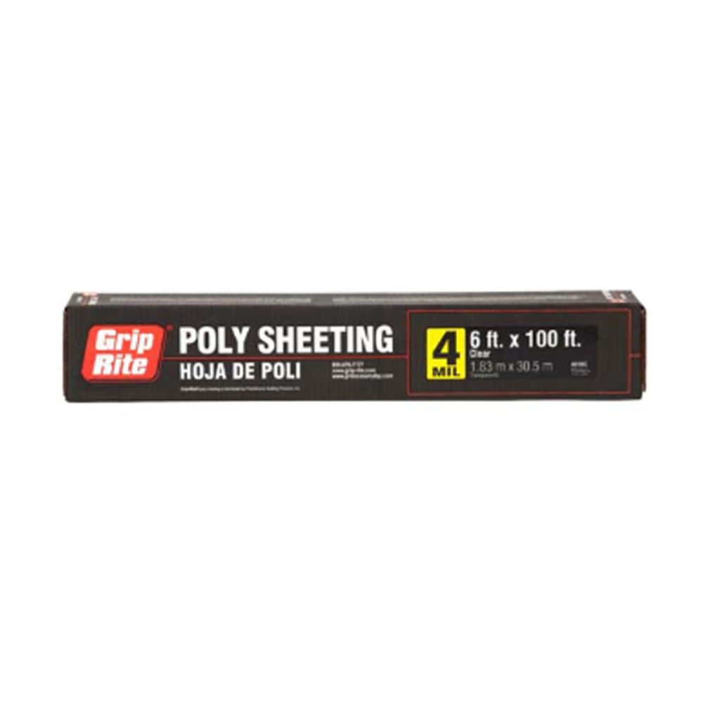 image of Poly 4 Mil, Clear, 20FT X 50FT