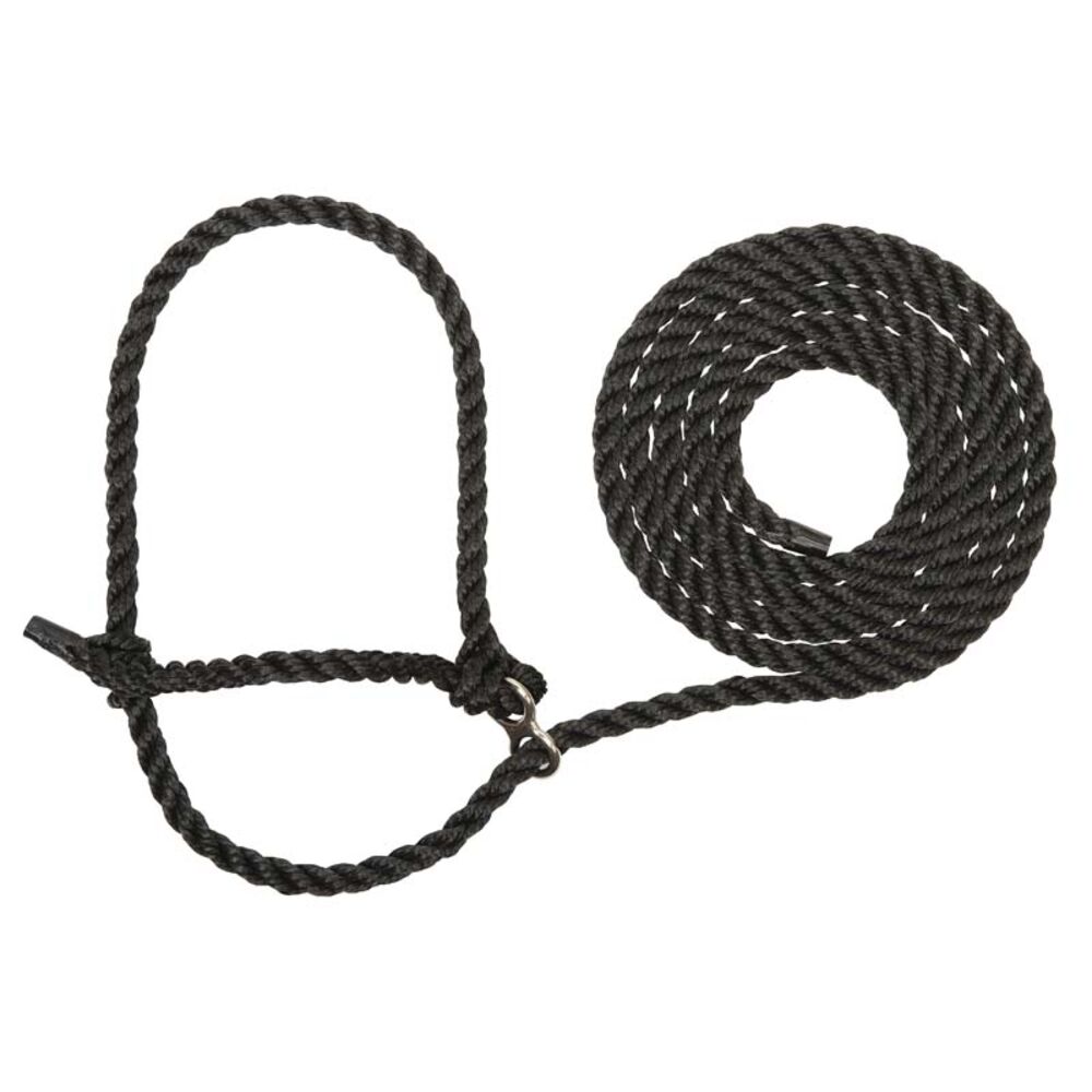 image of Poly Rope Breaking Halter, Black