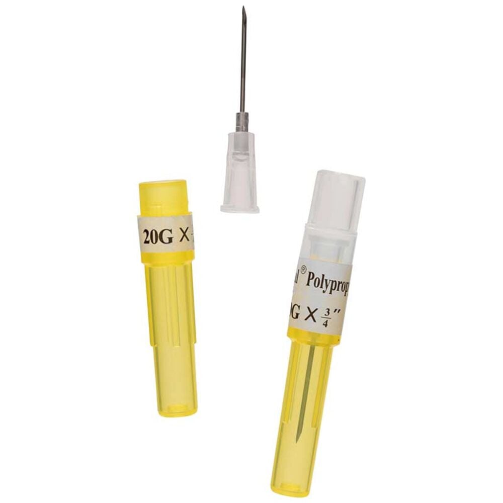 image of Disposable Hub Needle, 20 gauge x 1/2-in, 5 count