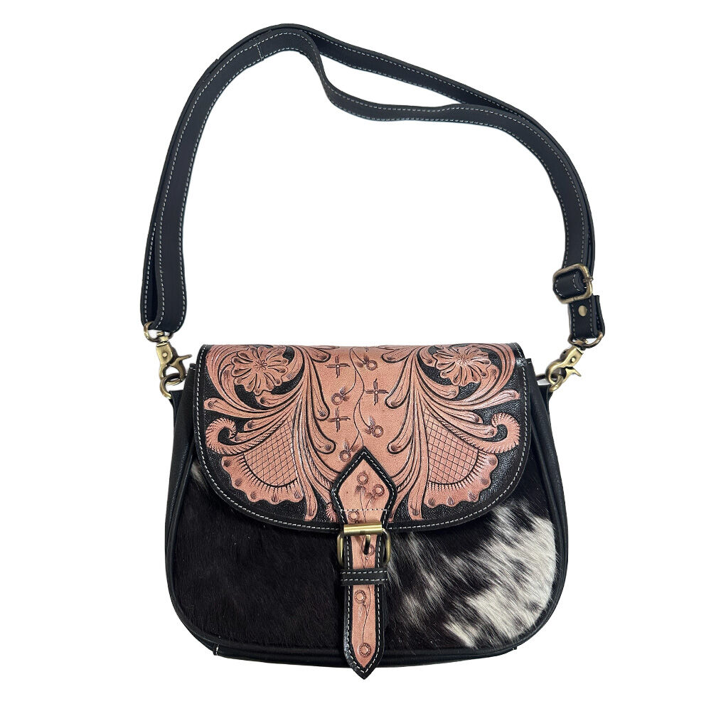 image of Women's Hairon Tooled Handbag