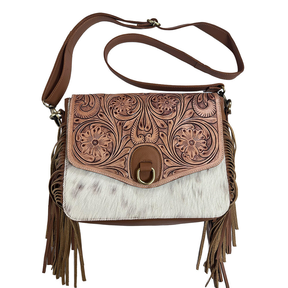 image of Women's Hairon Tooled Sling Bag