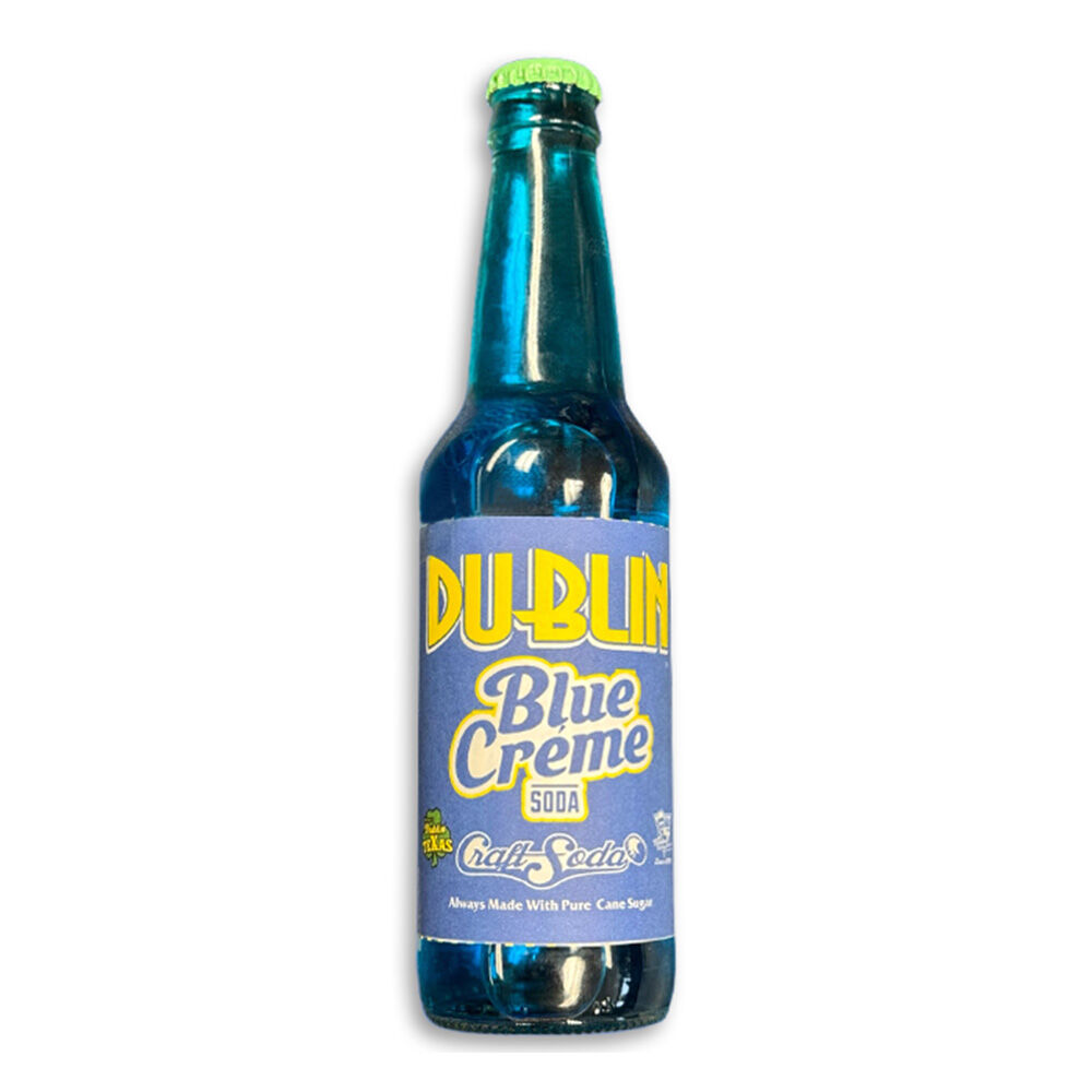 image of Blue Crème Glass Bottled Soda,  12 oz