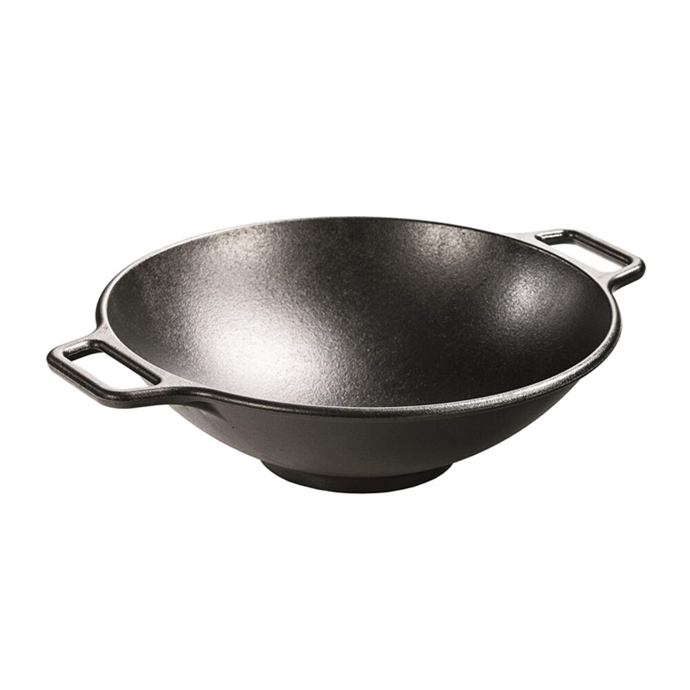 image of Pro-Logic Cast Iron Wok, 14-inch, Black