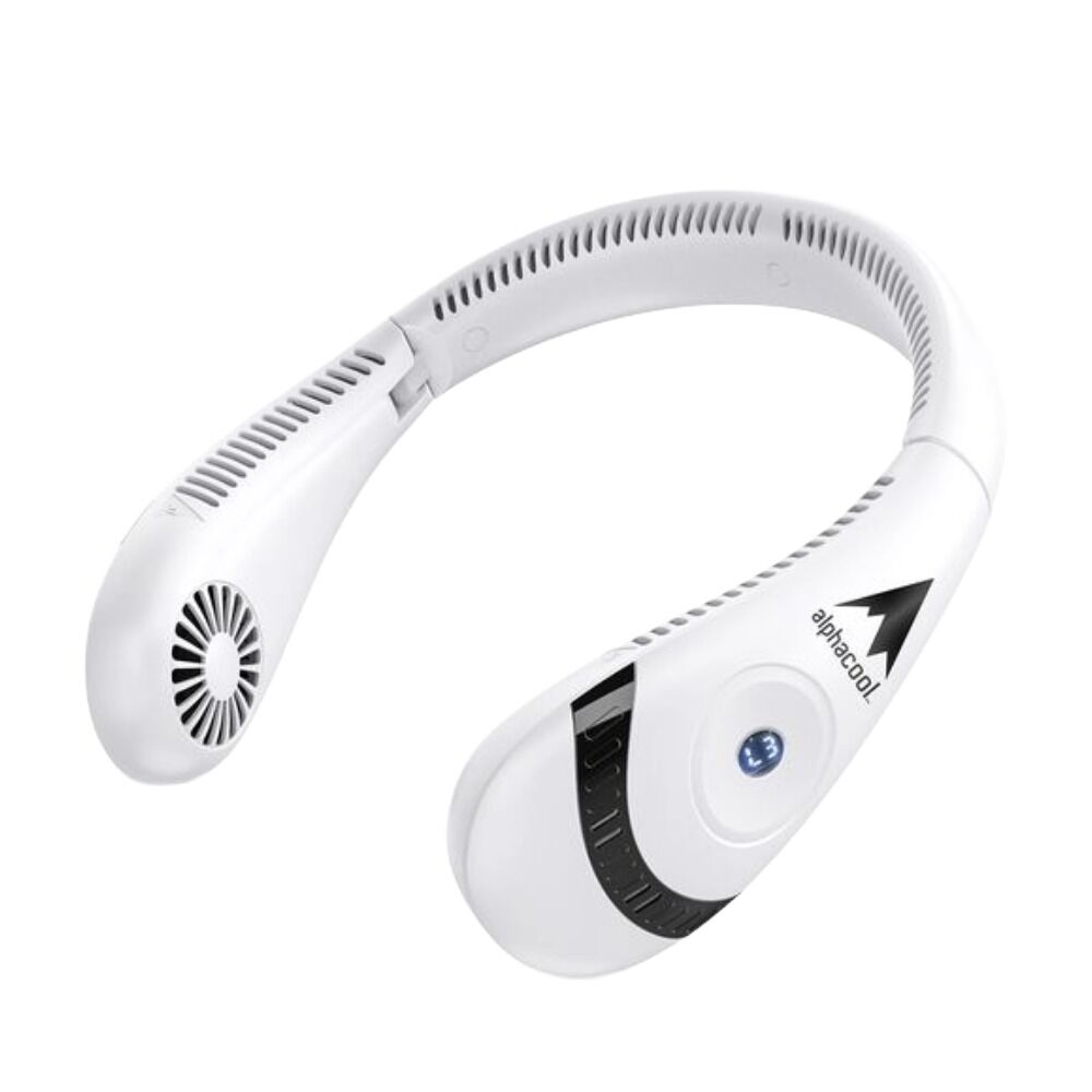 image of Wearable Personal Bladeless Neck Fan, White