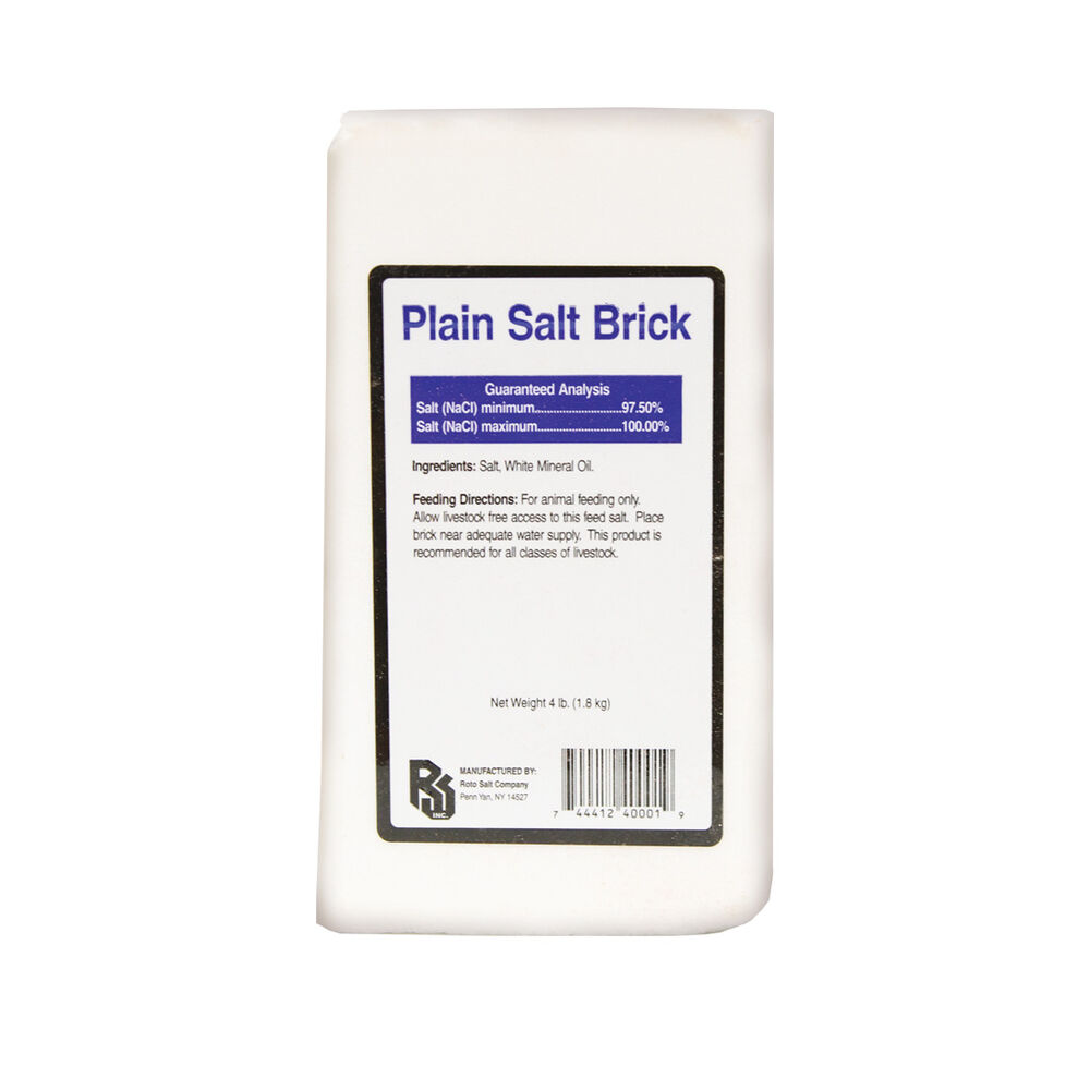 image of Plain White Salt Brick, 4 lbs